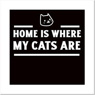 Home is where my cats are Posters and Art